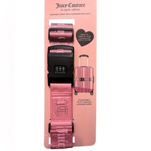 Juicy Couture Pink Luggage Strap with Lock - New in Packaging